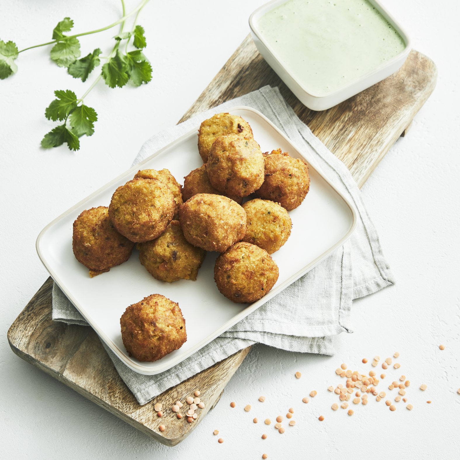 Glutenfreie Falafel aus roten Linsen