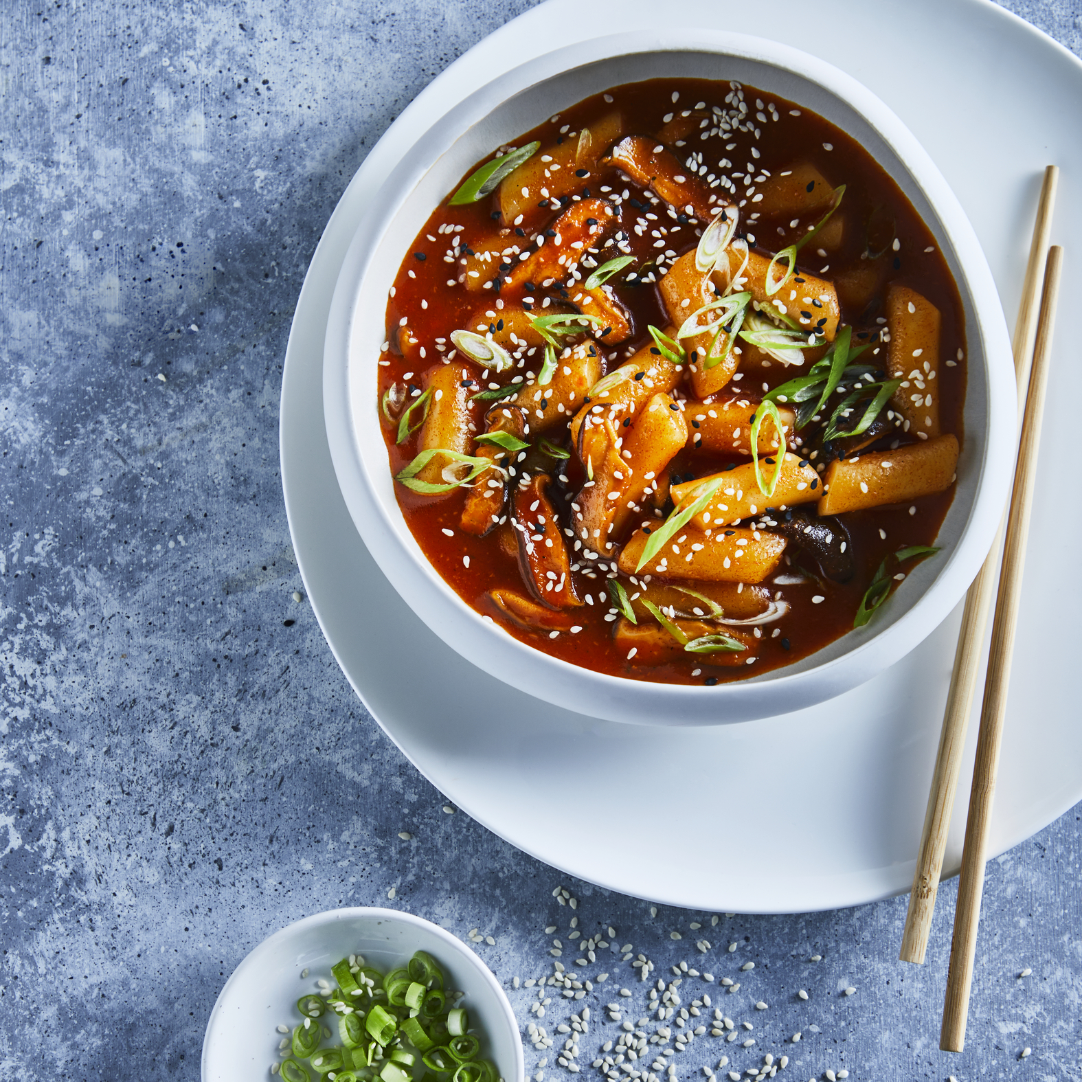 Tteokbokki (pastelitos de arroz coreanos)
