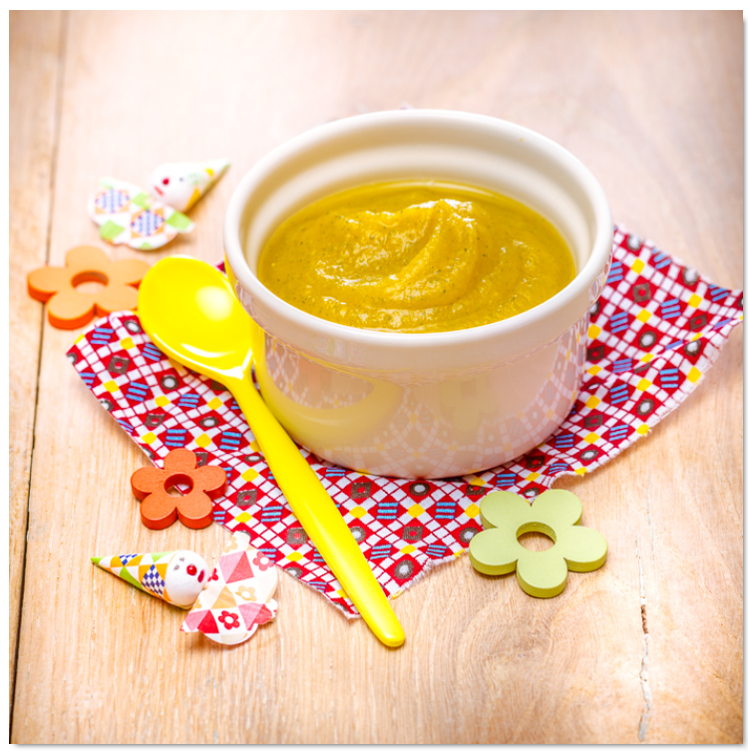 Puré de calabaza y calabacín para bebé