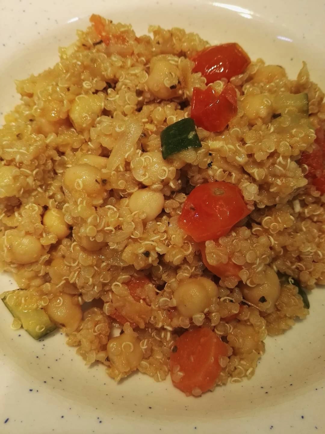 Quinua con garbanzos