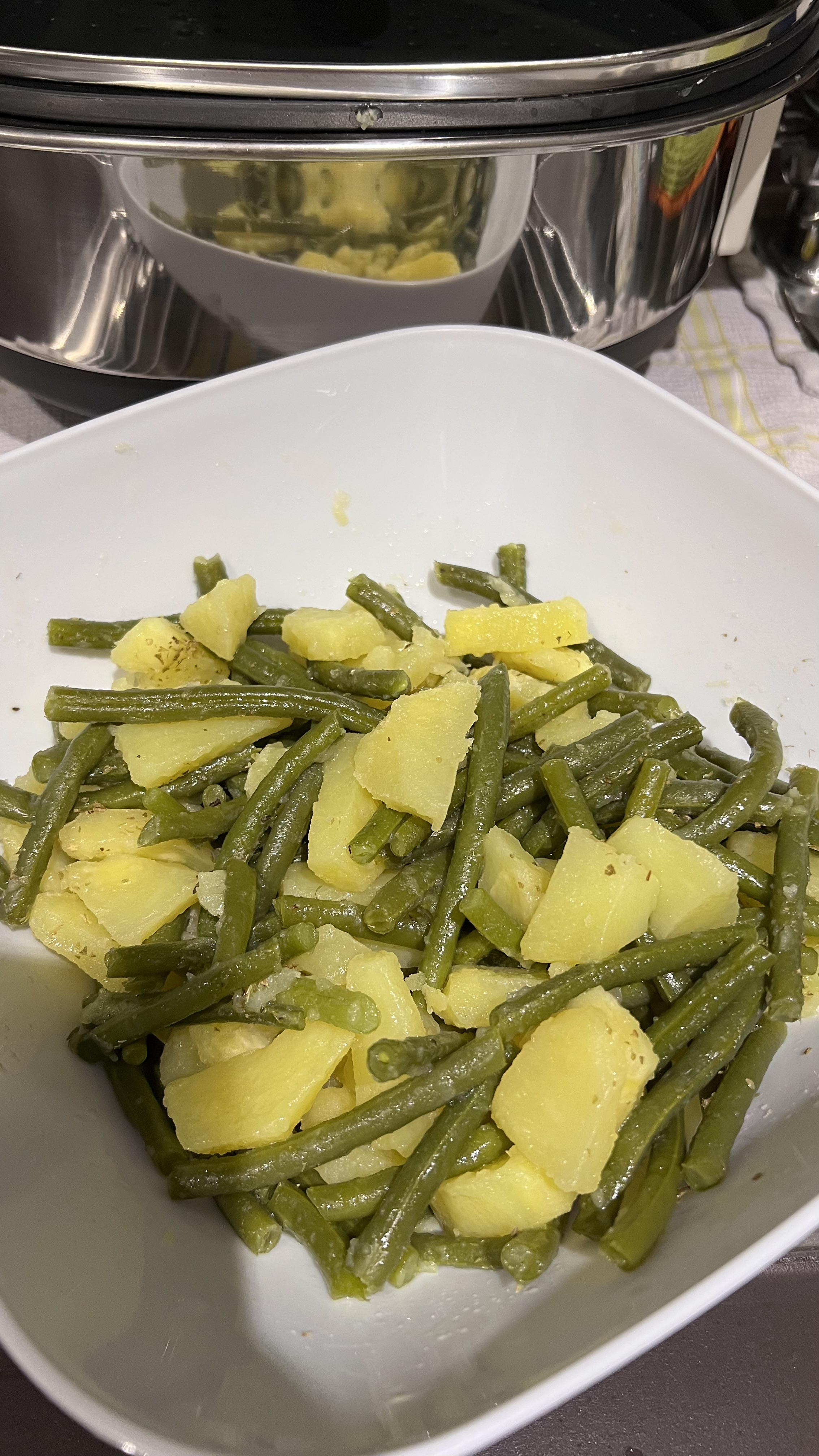 Fagiolini e patate al vapore
