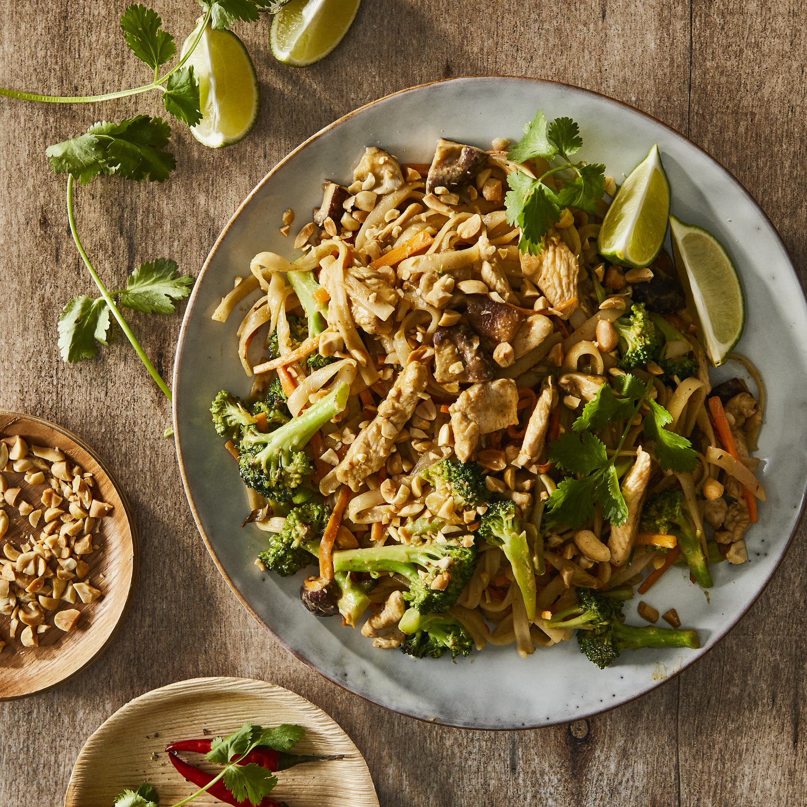 Hähnchen-Pad Thai