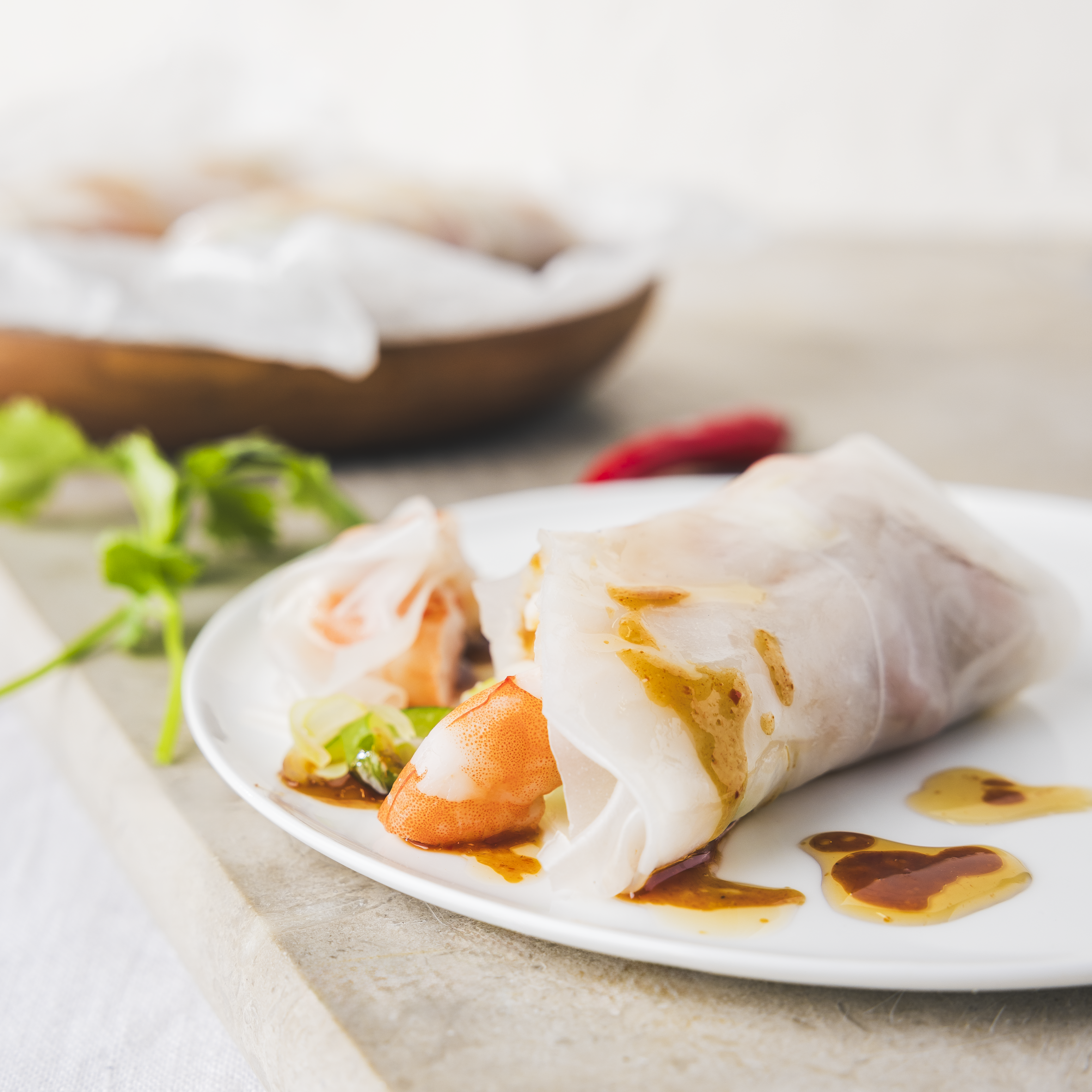 Involtini di gamberi vietnamiti