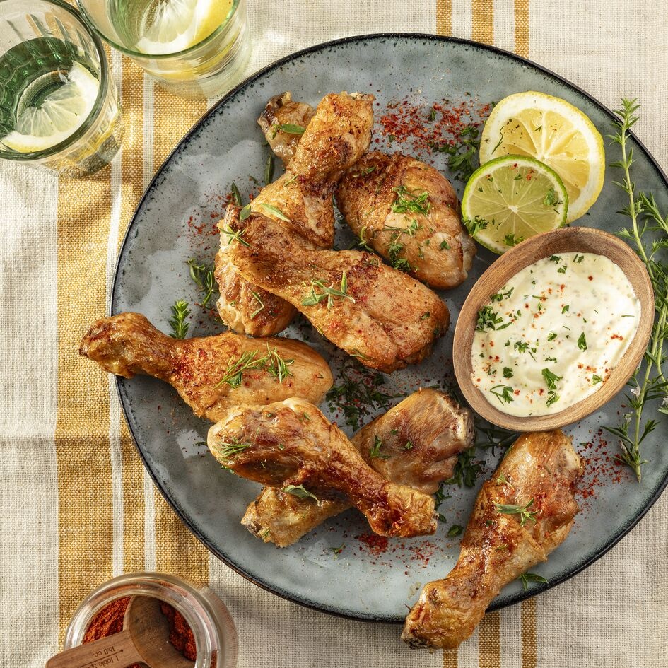 Pernas de Frango extra crocantes com especiarias