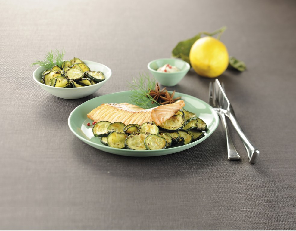 Salmón con calabacín