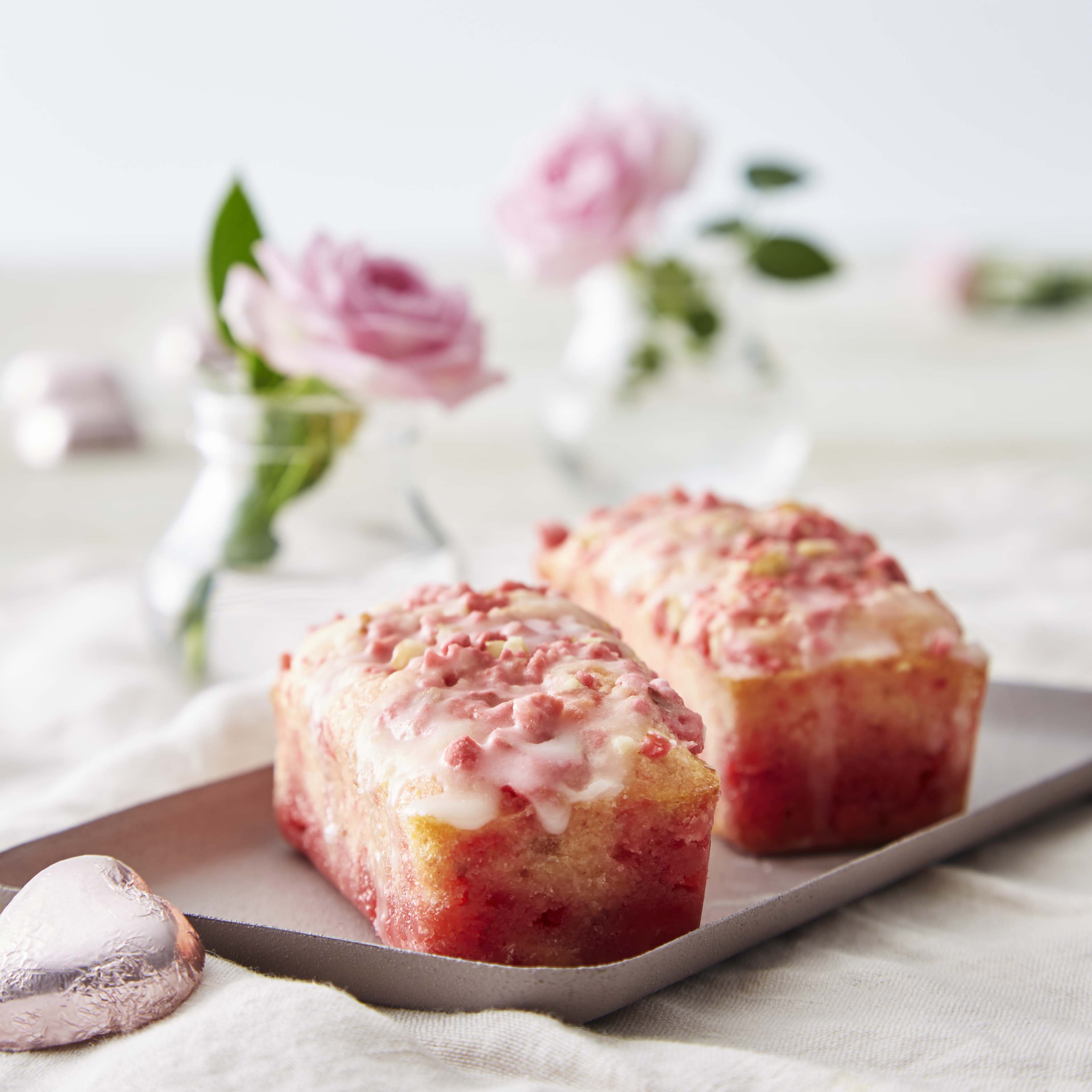 Mini cakes au citron et praline rose - Recette Cake Factory | Tefal
