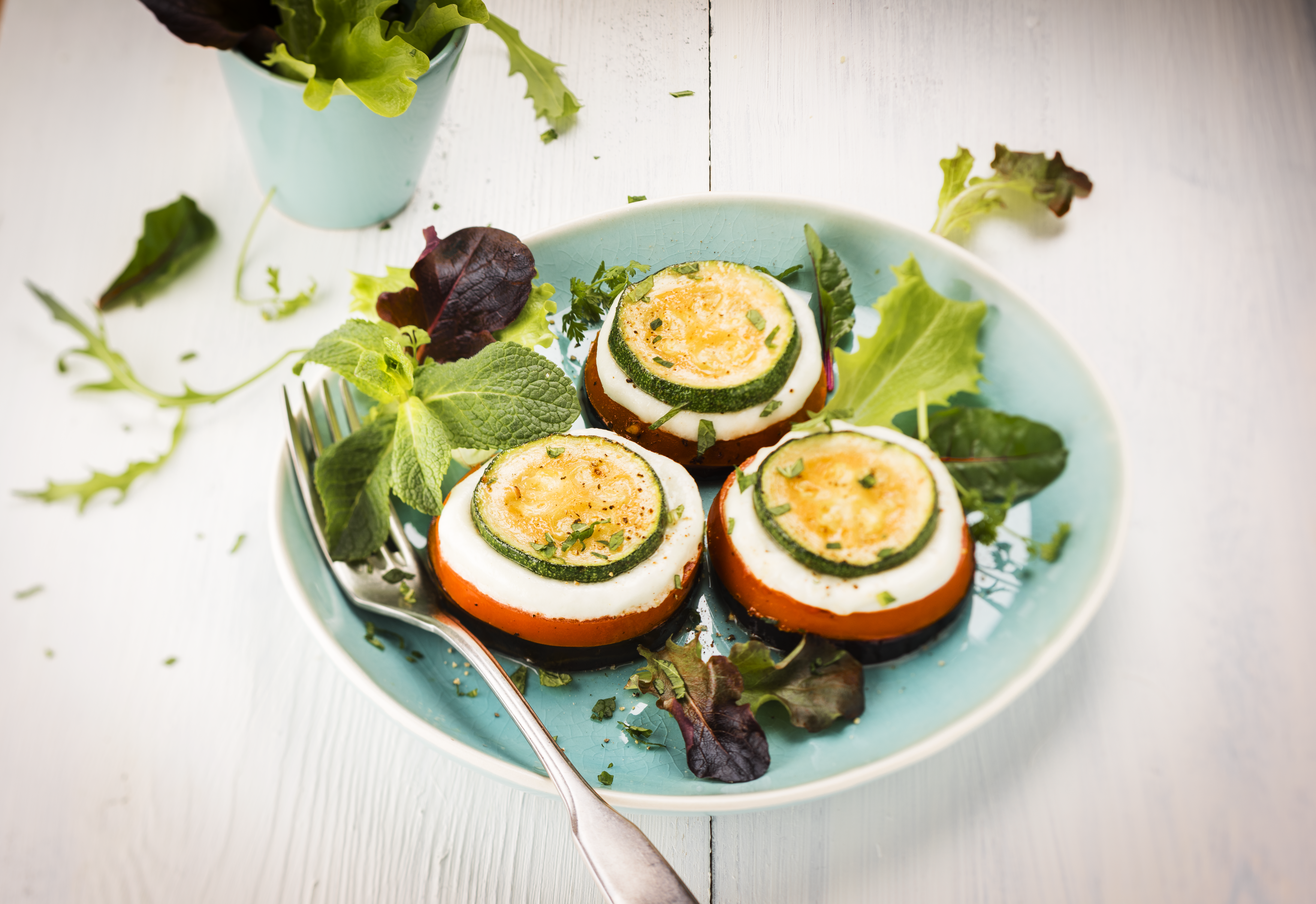 Tian de mozzarella & legumes