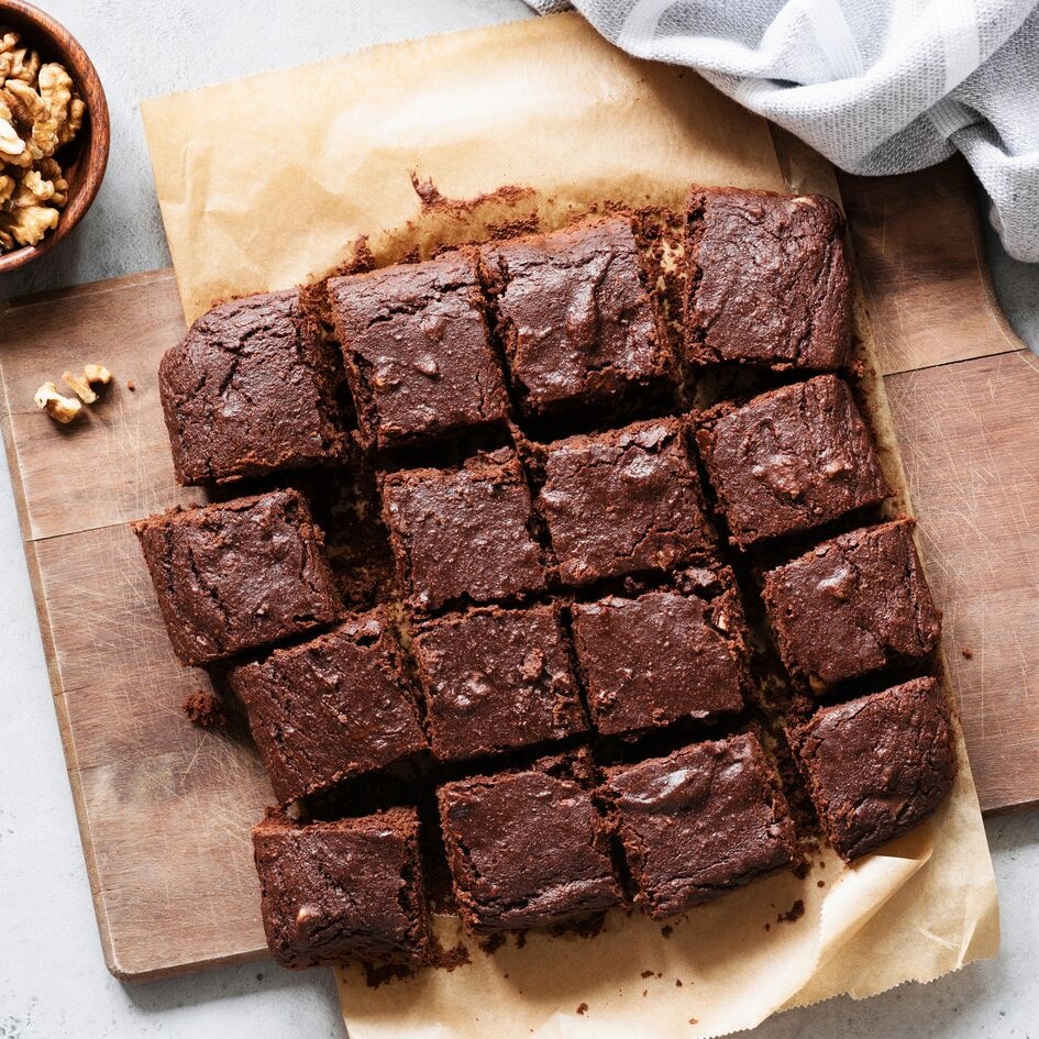 Gesunde Brownies mit Avocado und dunkler Schokolade (glutenfrei)