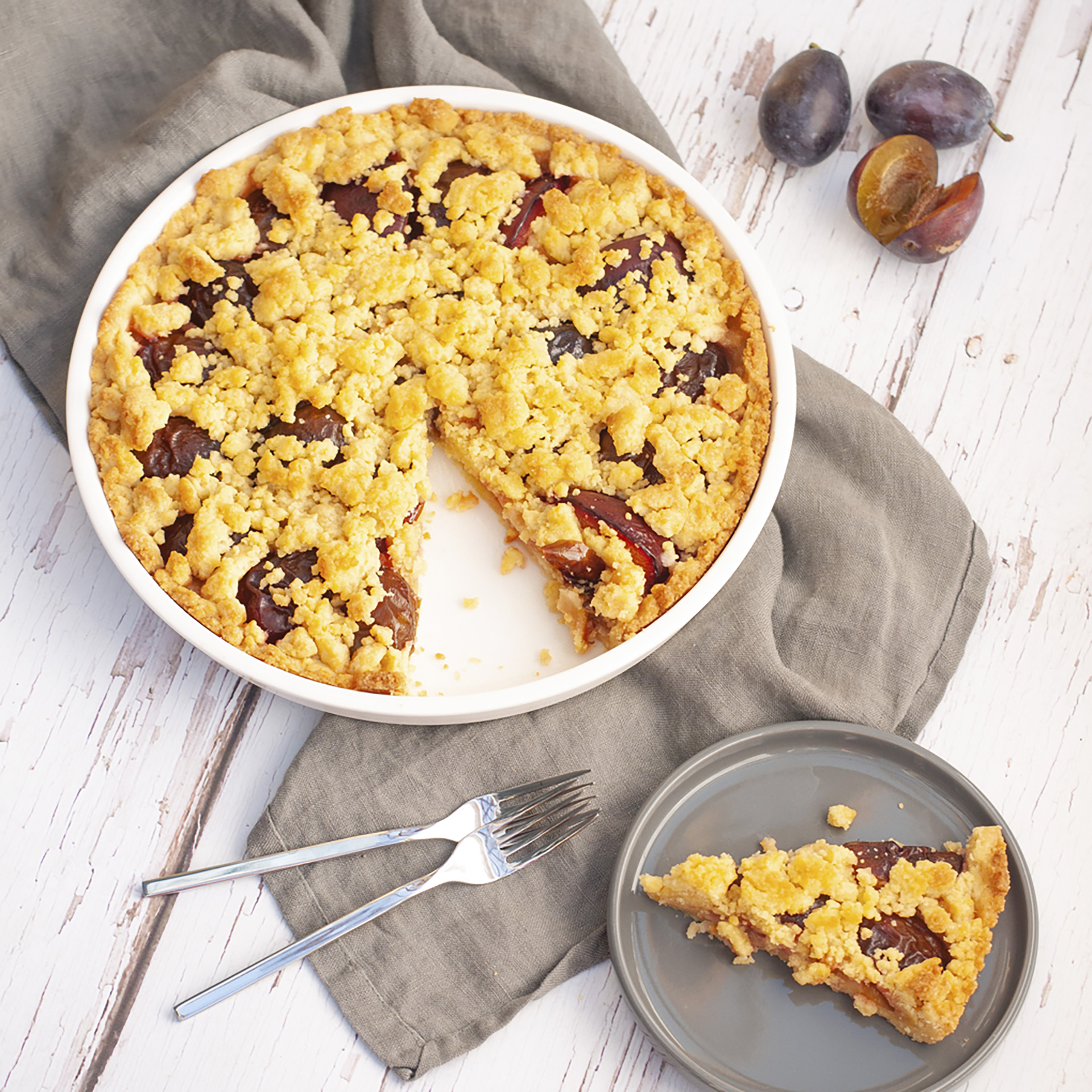 Plumcake con crumble