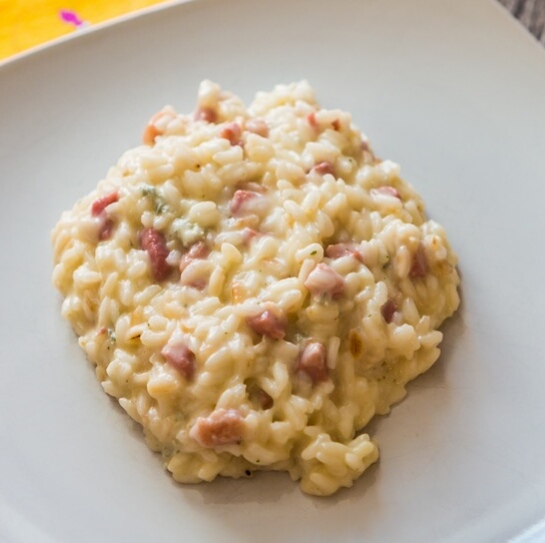 Risotto gorgonzola e pancetta