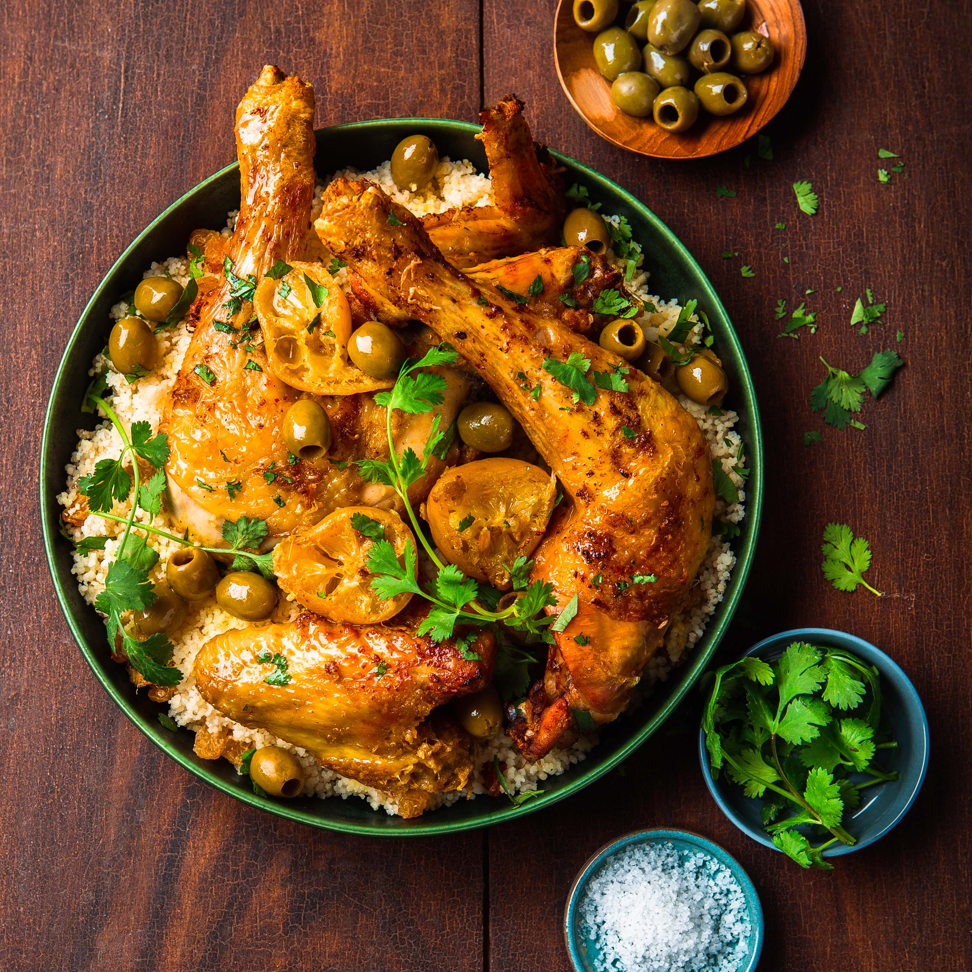 Hähnchen-Tajine mit Oliven und eingelegten Zitronen