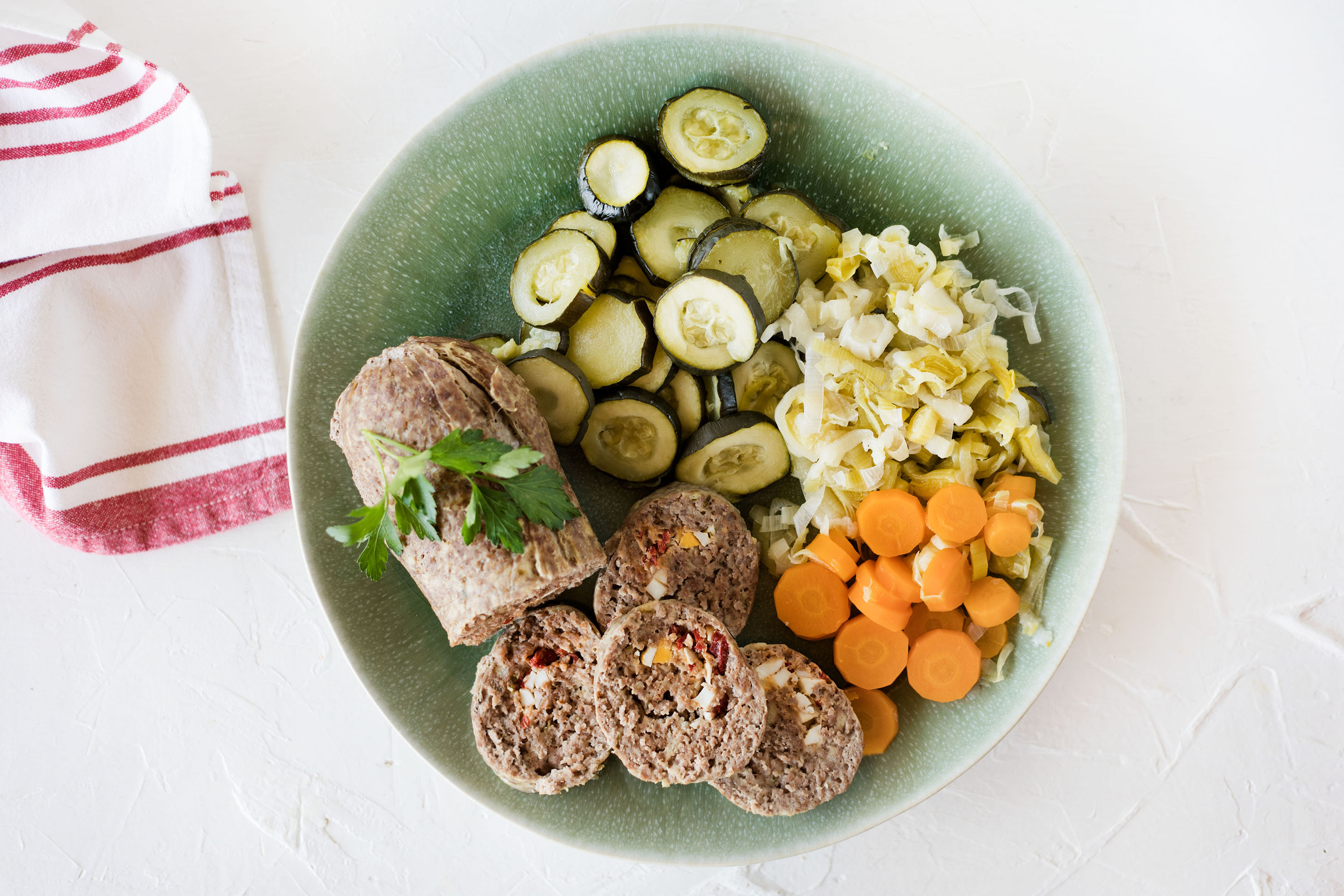 Rulo de carne con hortalizas