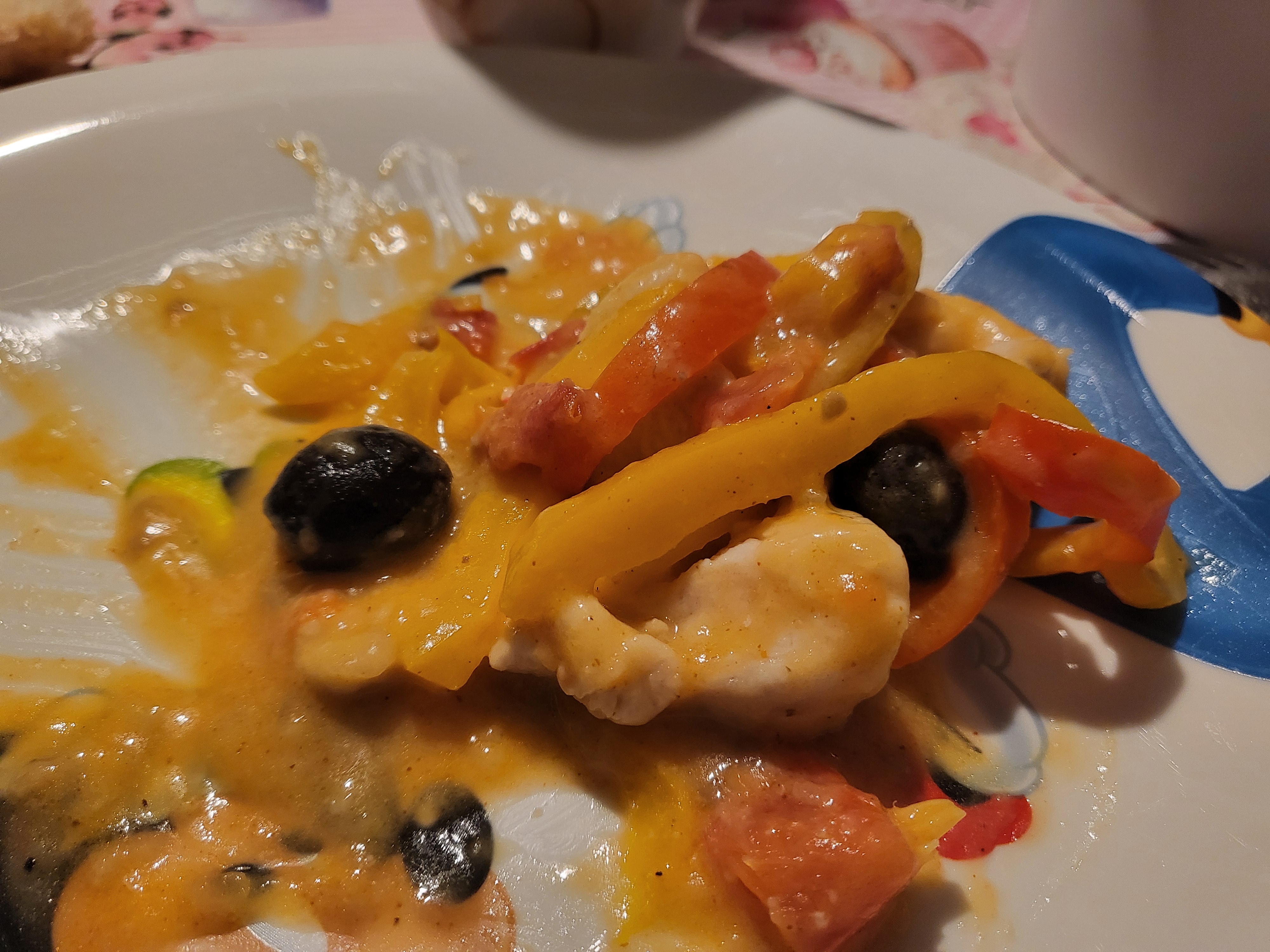 Pollo peperoni e olive