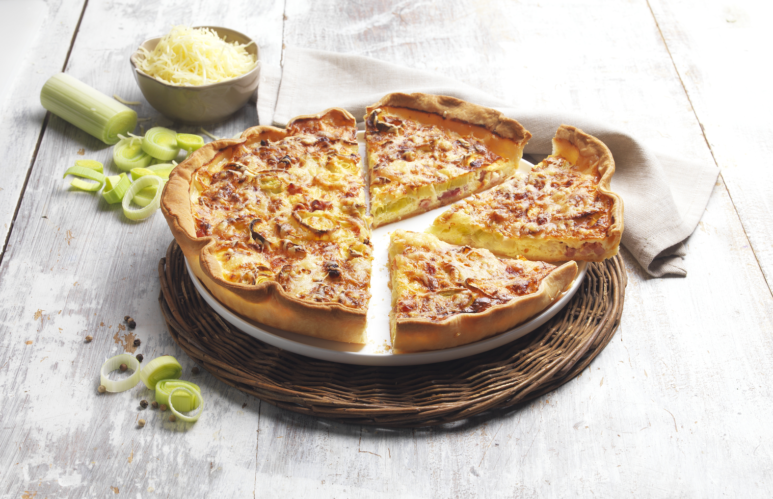 Quiche cremosa di porri e curry