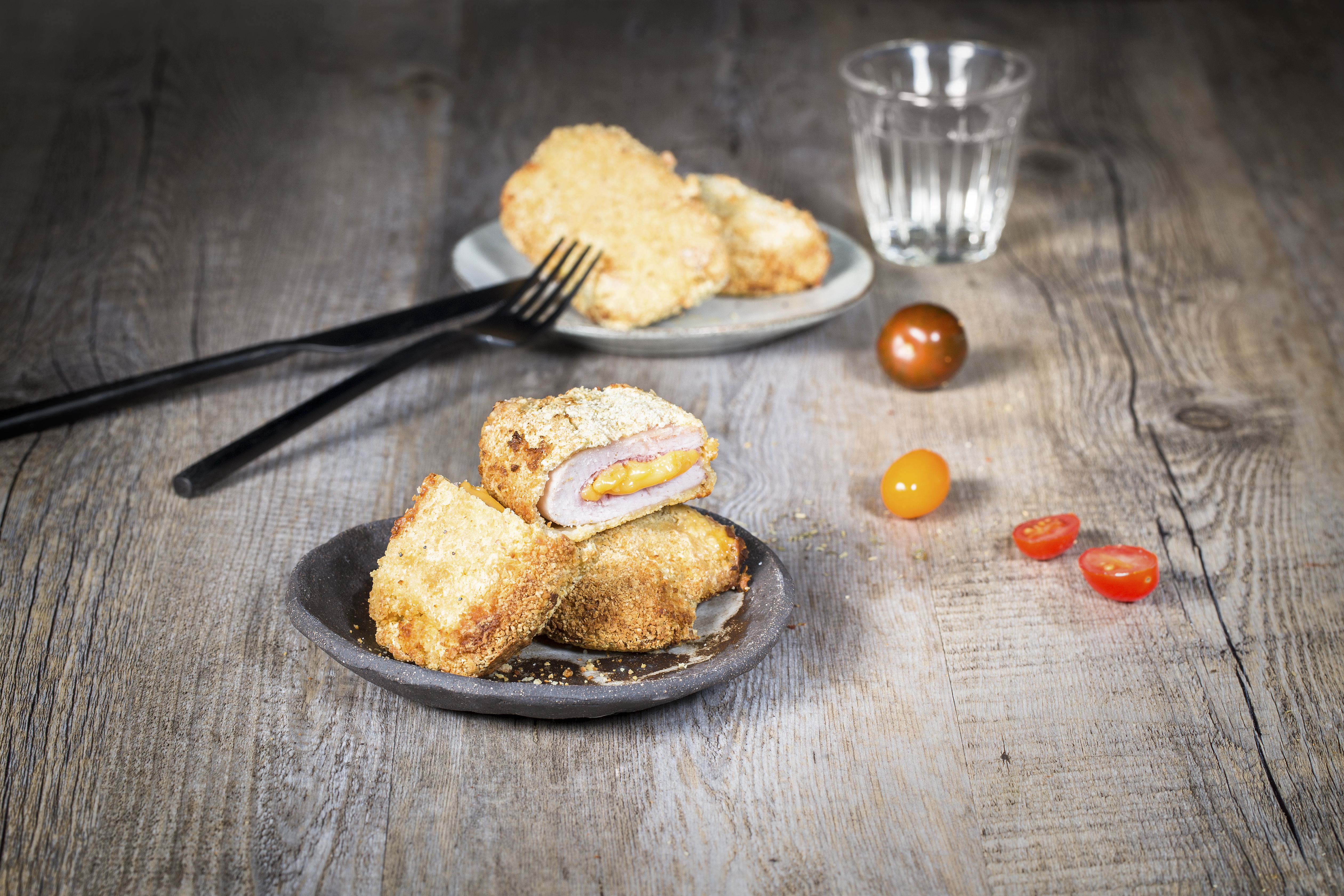 Cordon bleu von der Pute mit Cheddar