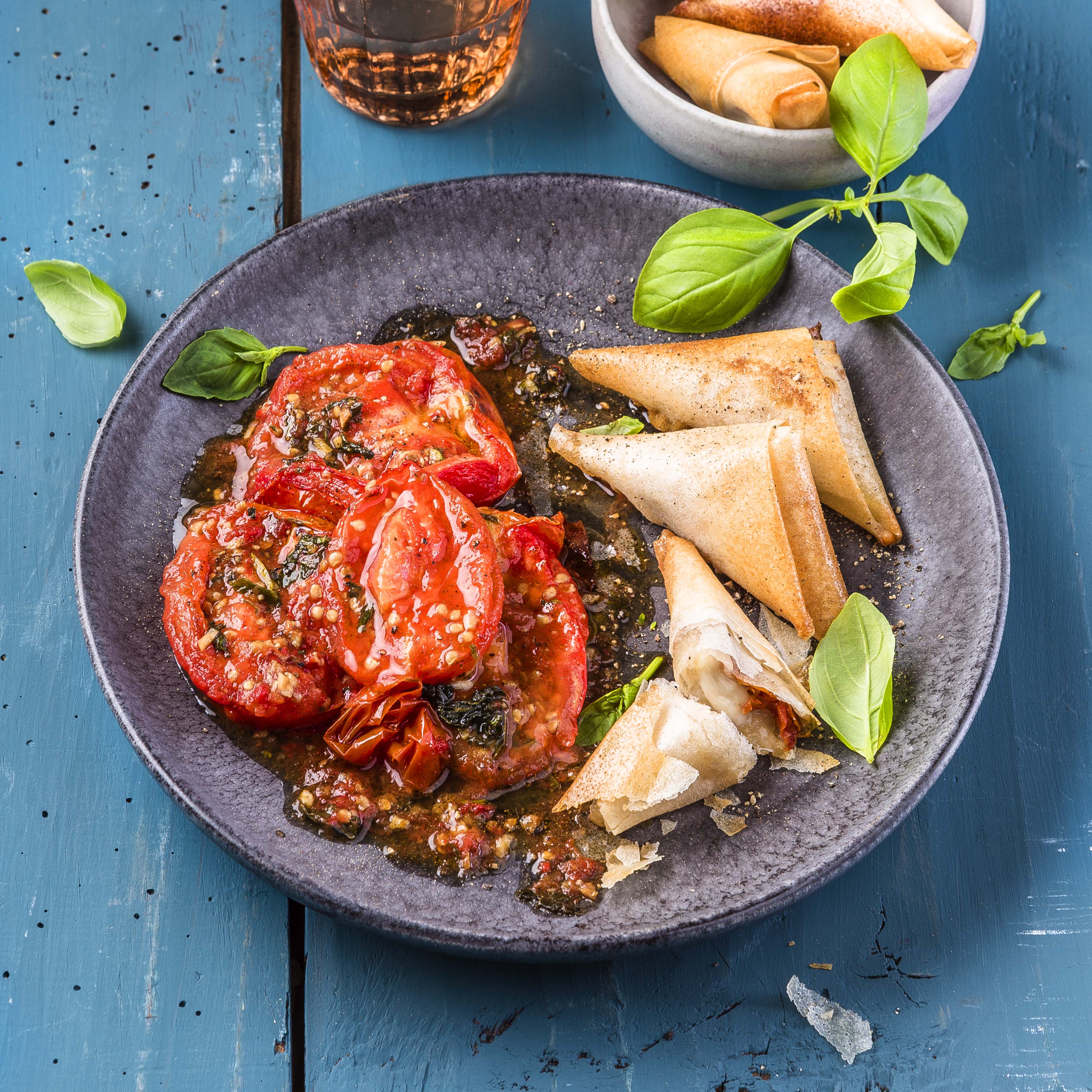 Italienische Samosas & Tomatenkompott