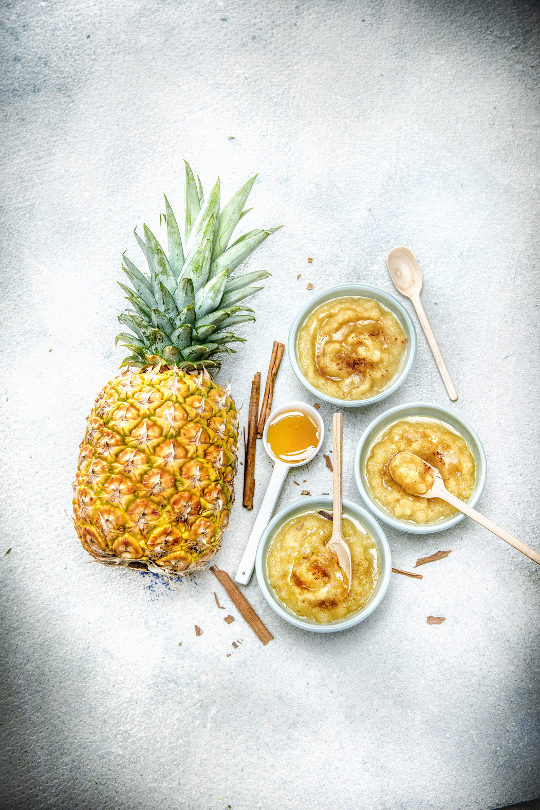 Compota de Ananás com Canela e Xarope de Agave
