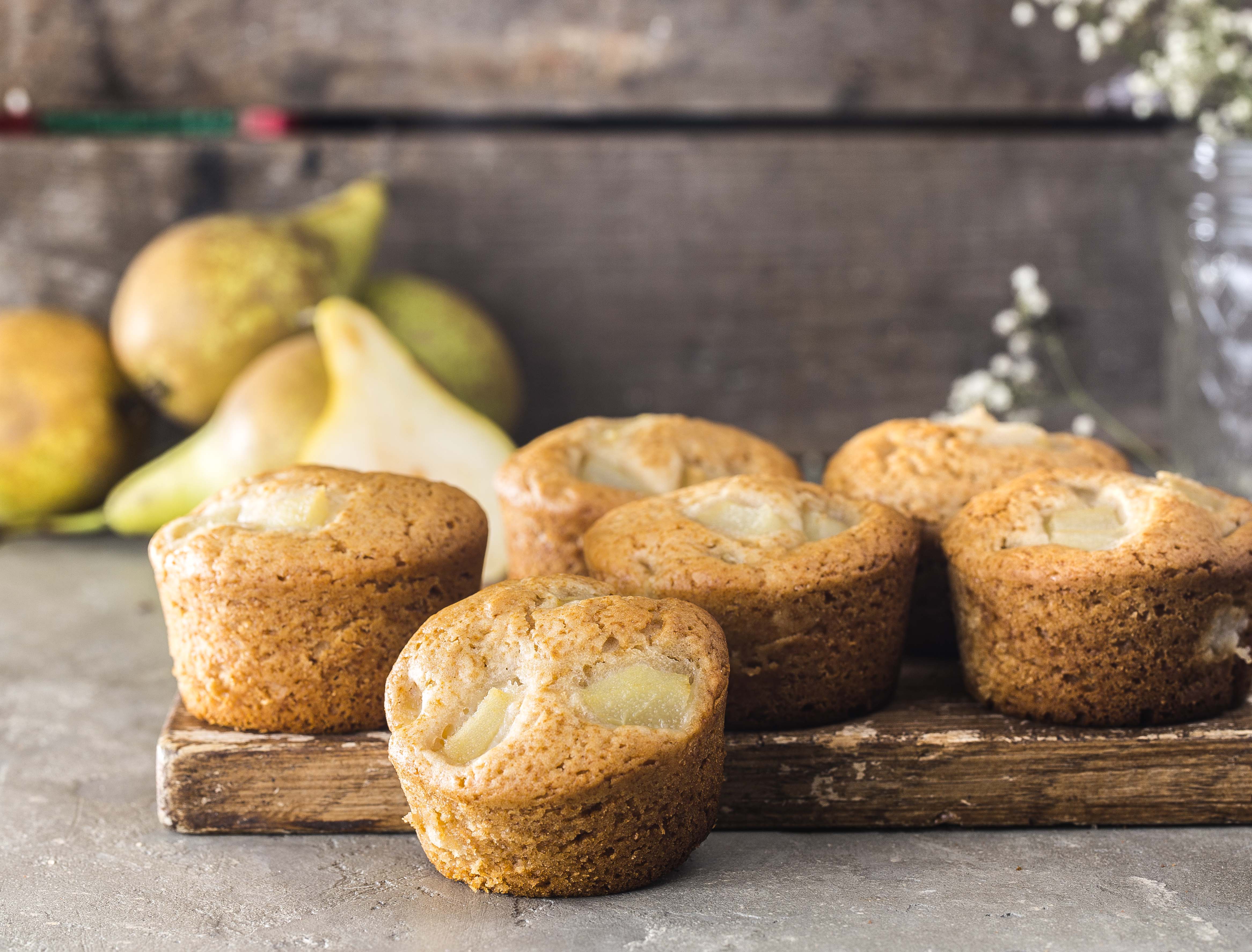 Vegane Birnenmuffins
