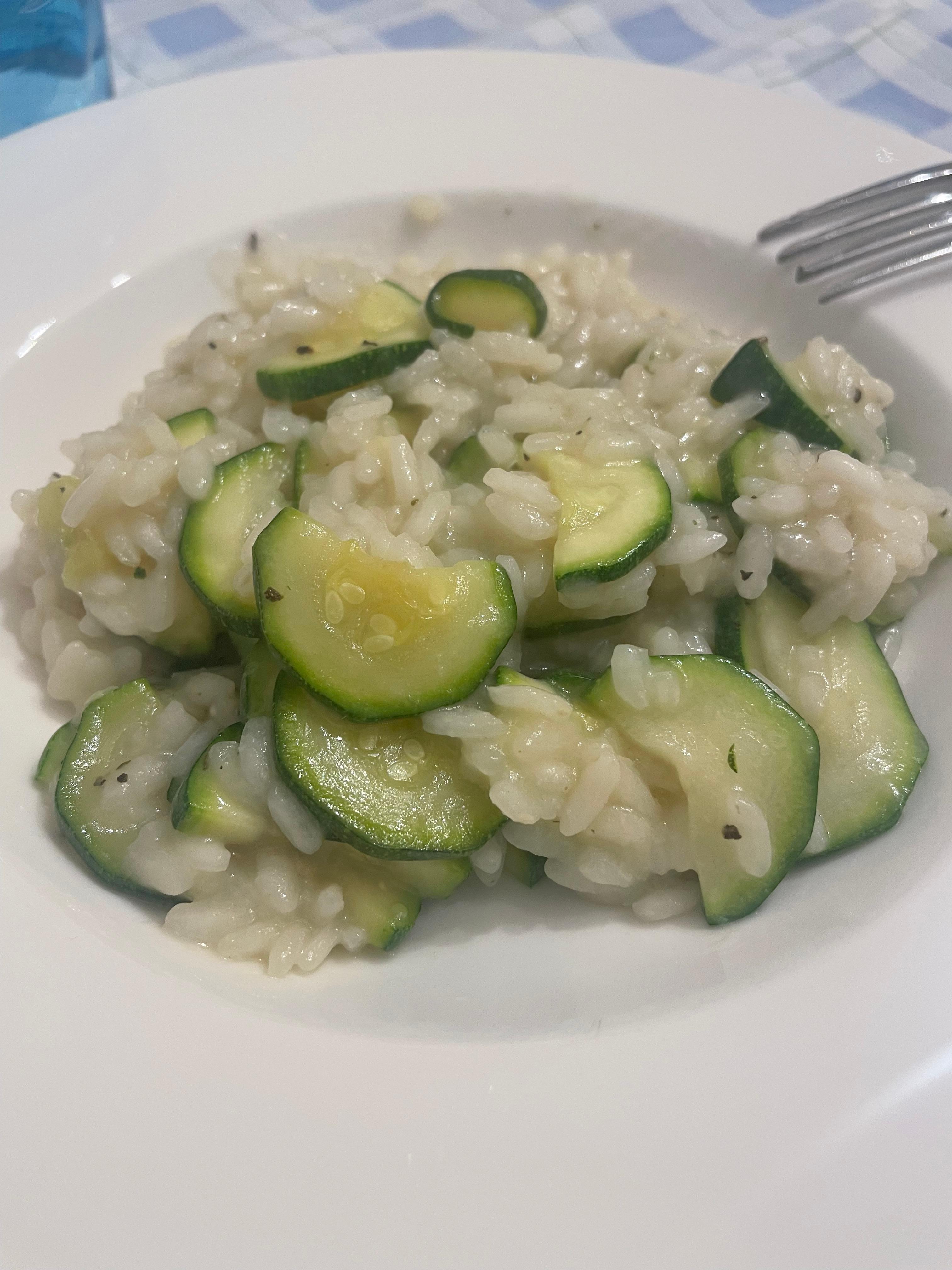 Risotto light alle zucchine