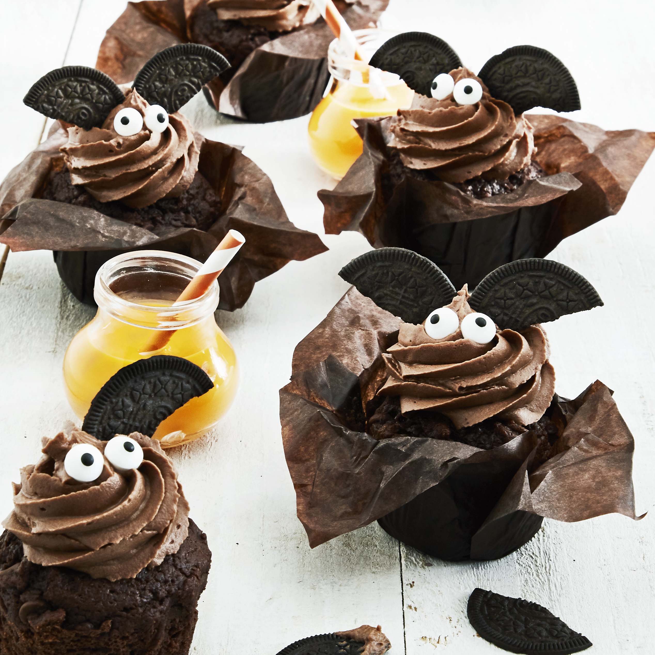 Schokoladen-Fledermaus-Muffins